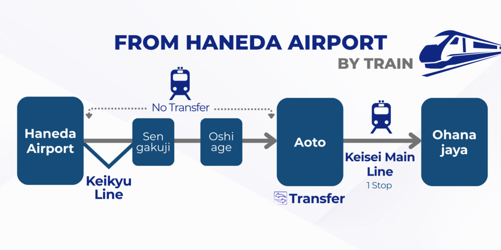From Haneda to Ohanajaya by train